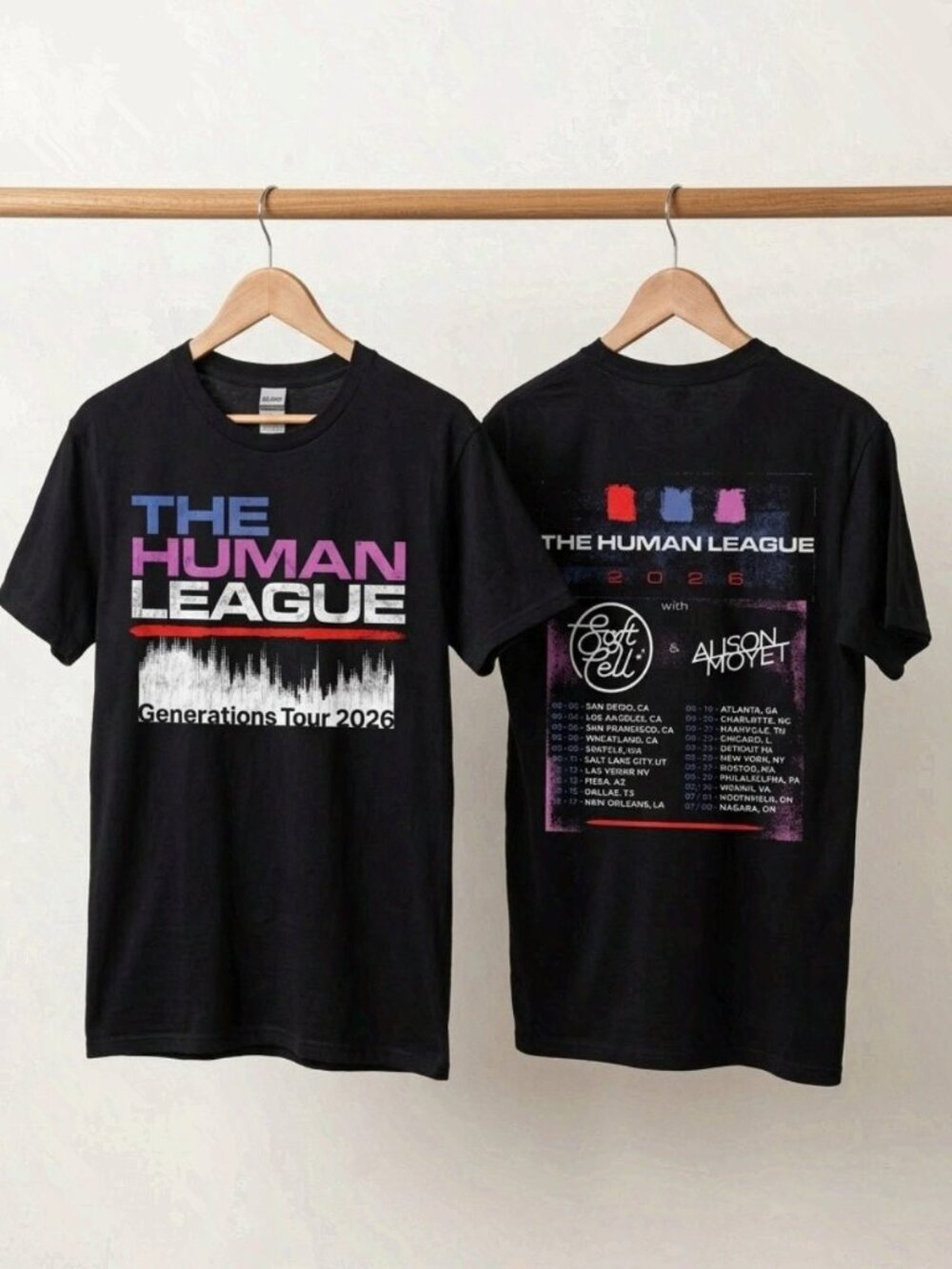 The Human League Generations Tour 2026 Merch T-Shirt Reprint